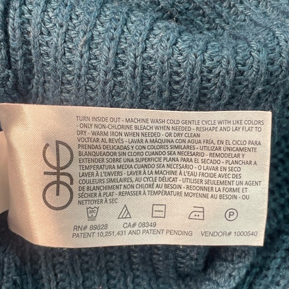 Jessica Simpson™ Ladies' Ribbed Sweater Colors: Teal Size: XS - Picture 6 of 11